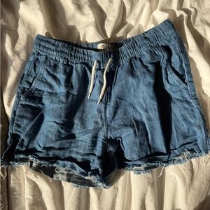 Madewell High Waist Blue Denim Shorts